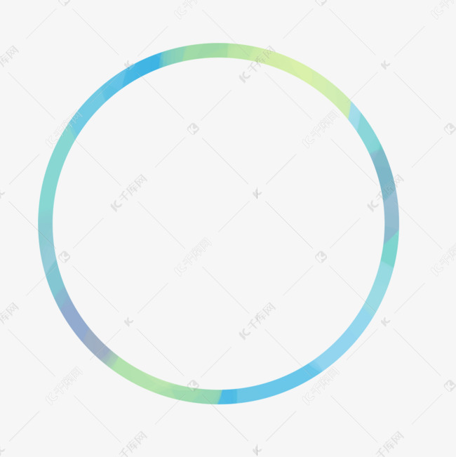 荧光蓝色圆圈twibbon头像边框