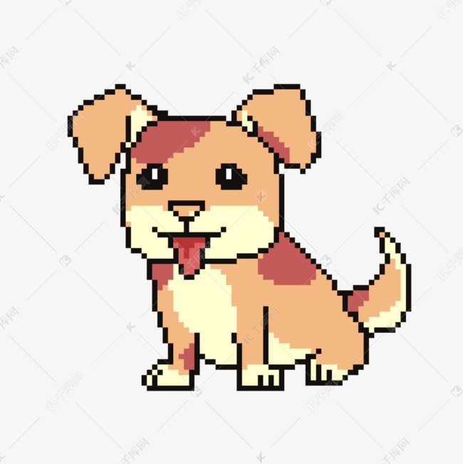狗像素卡通可爱宠物