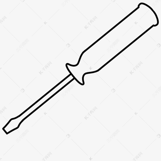 螺丝刀剪贴画线稿素材图片免费下载-千库网