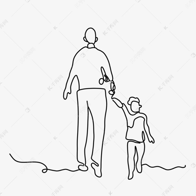 提供免费下载的机会,更多抽象线条画父亲节背影设计图片快来千库吧