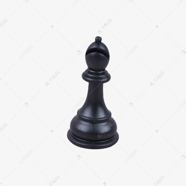 一个黑色国际象棋简洁棋子