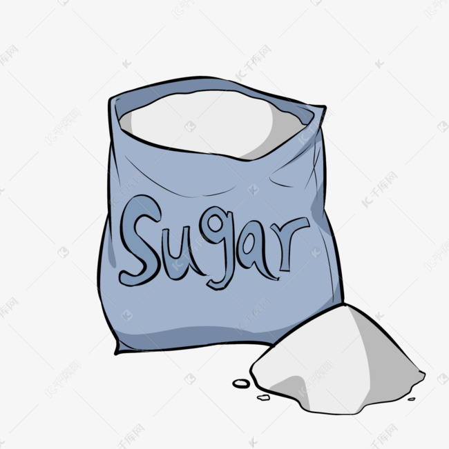 糖剪贴画白砂糖