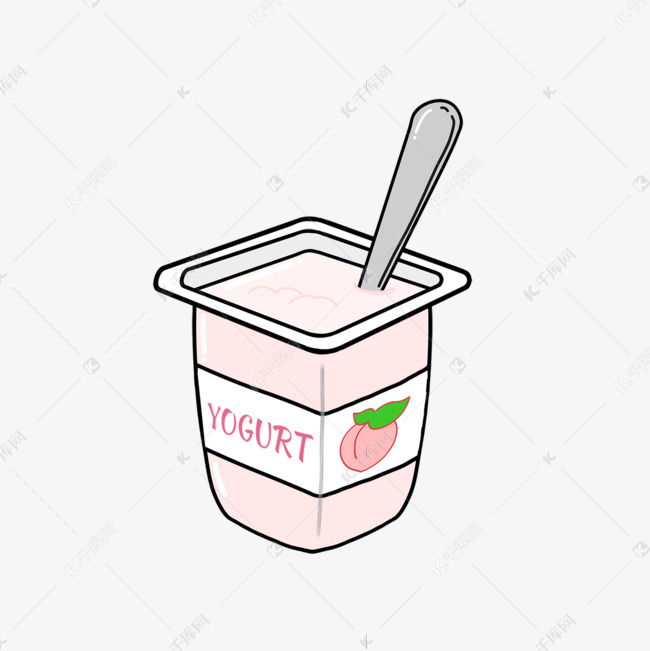 桃子味酸奶剪贴画