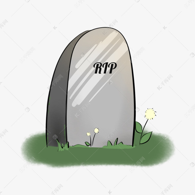 卡通纪念逝者墓碑