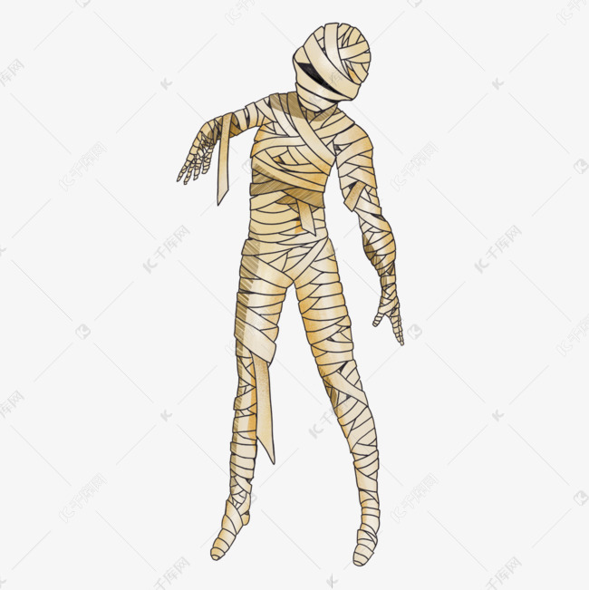 黄色木乃伊剪贴画