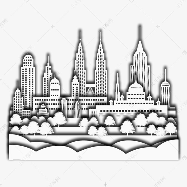 马来西亚城市剪纸壮观旅游