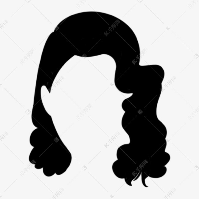 女性头发性感女士发型黑白素材图片免费下载