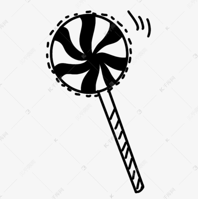 线稿涂鸦圆形棒棒糖素材图片免费下载 高清psd 千库网 图片编号