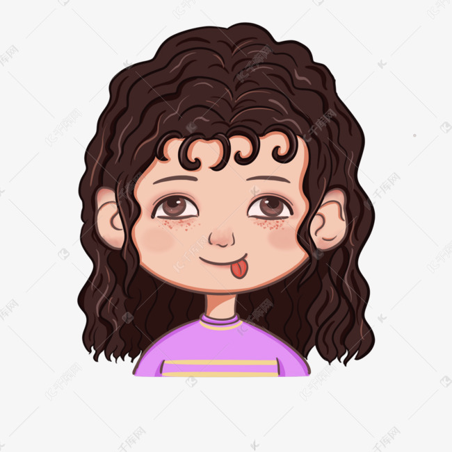 可爱卷发女孩