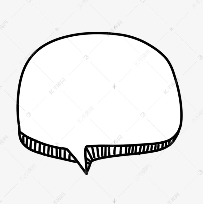 白色卡通图形语气泡文本框