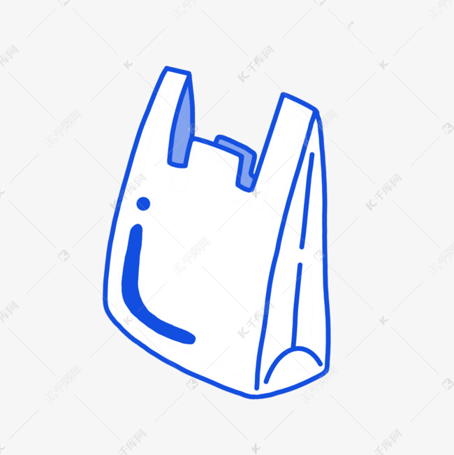 简约线条塑料袋剪贴画