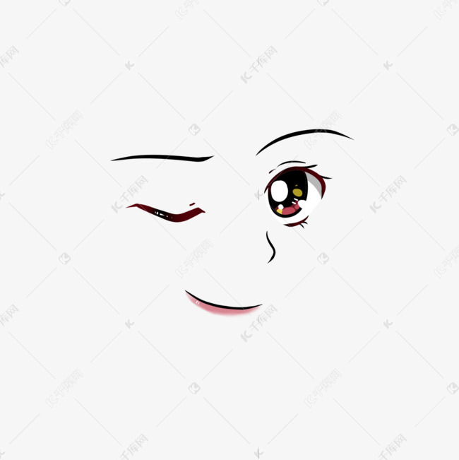 动漫人物眼睛眨眼表情