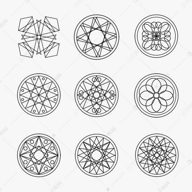 线条符号优美服饰标志素材图片免费下载-千库网
