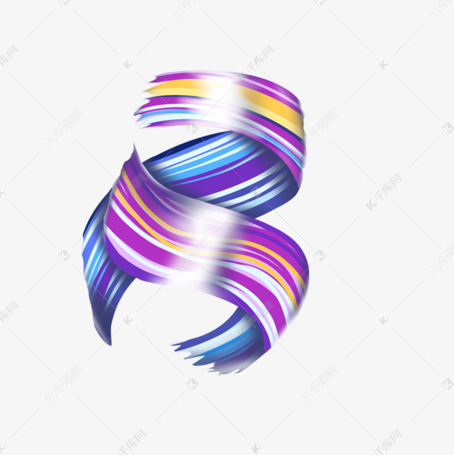 3d现代流线画笔笔划彩带素材图片免费下载 高清psd 千库网 图片编号