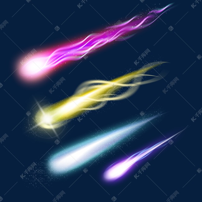 炫彩光效下坠流星