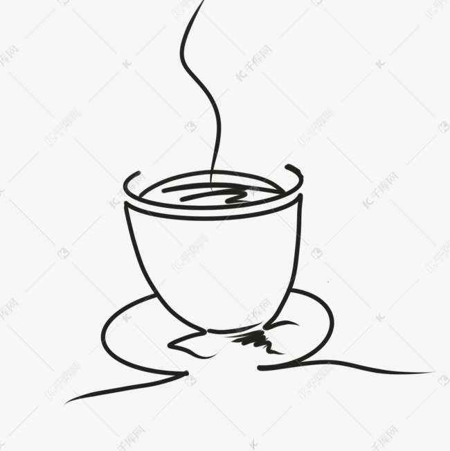 拉花抽象咖啡线条