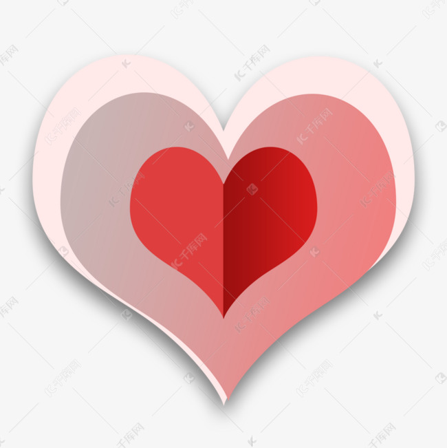 情人节可爱三层爱心