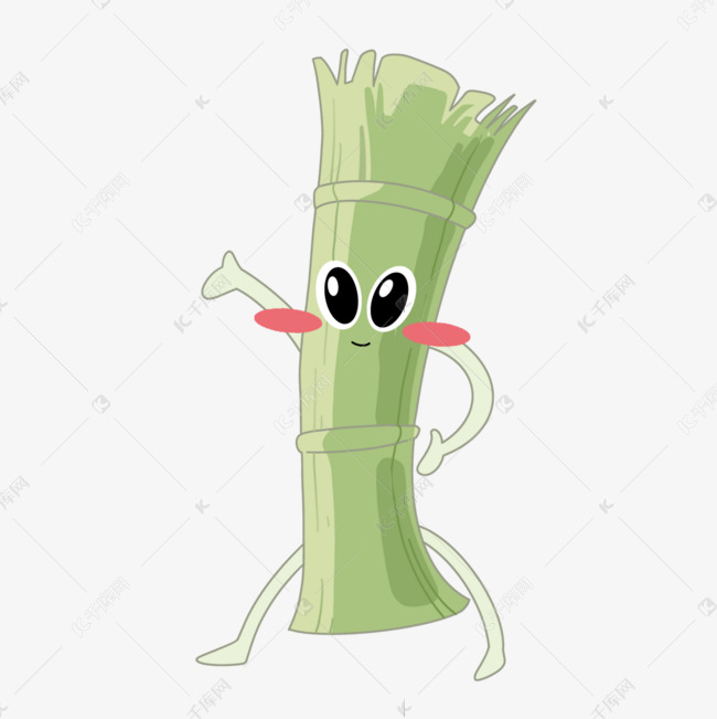 矢量挥舞着可爱的甘蔗