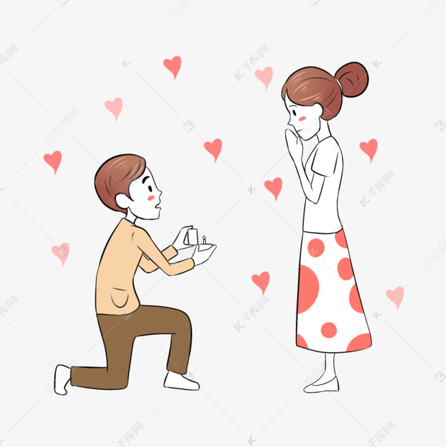 男人女人求婚简约人物