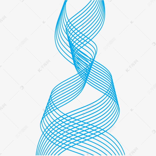 蓝色螺旋线矢量素材