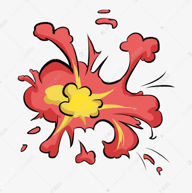 卡通风格爆炸可爱爆破效果素材图片免费下载 高清psd 千库网 图片编号