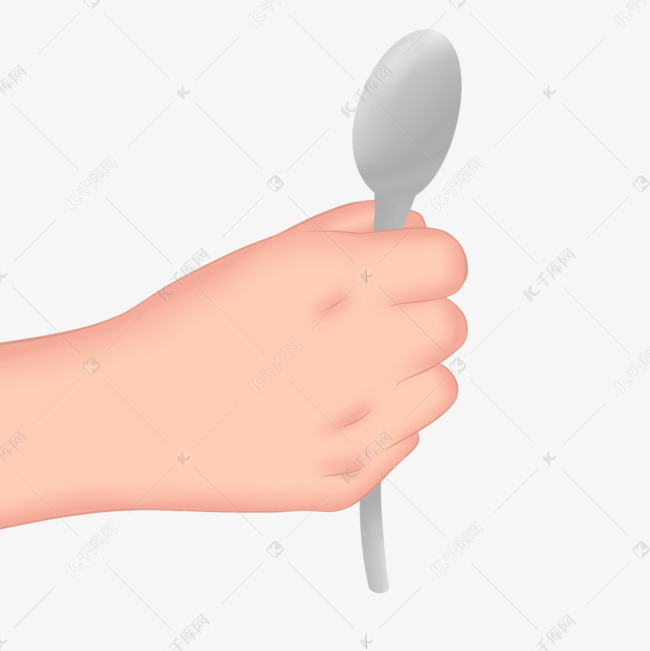 用勺子的正确手势图解图片