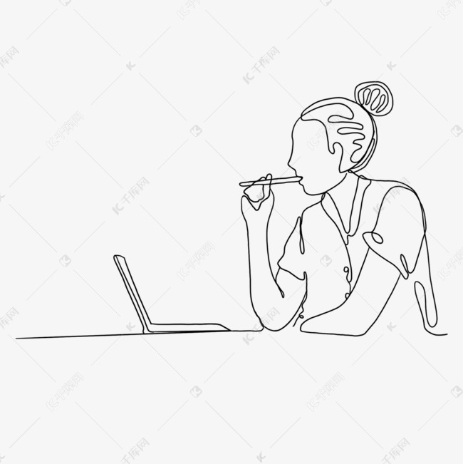 设计师思维线条画