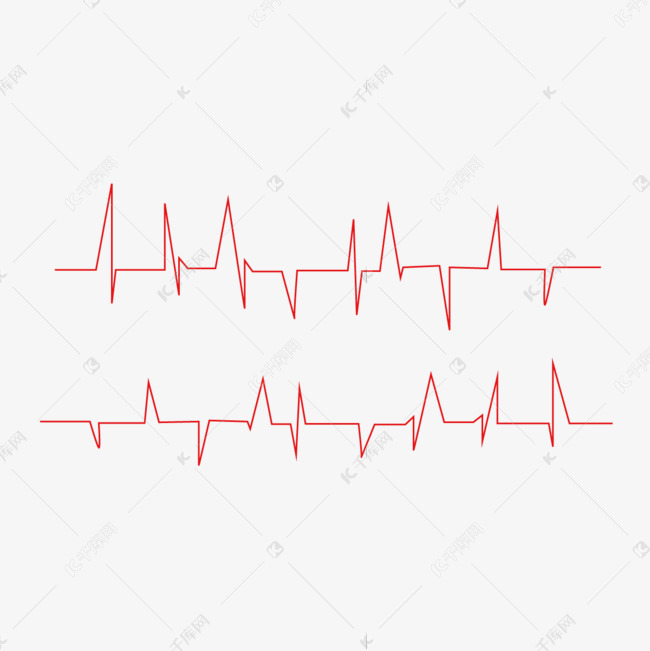 矢量手绘心电图