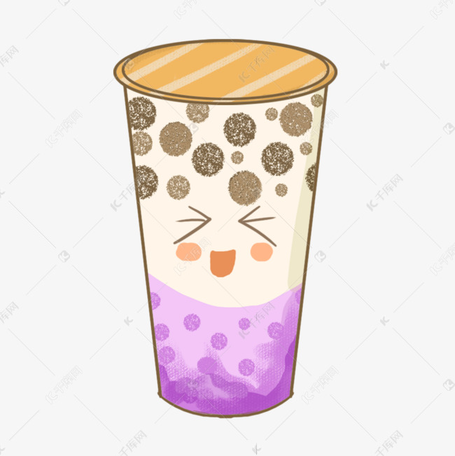 可爱香芋珍珠奶茶