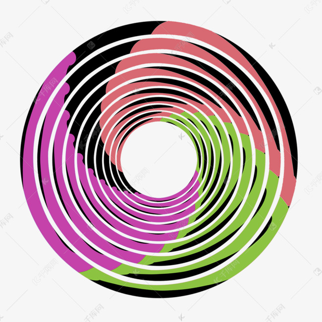 彩色螺旋艺术圆盘