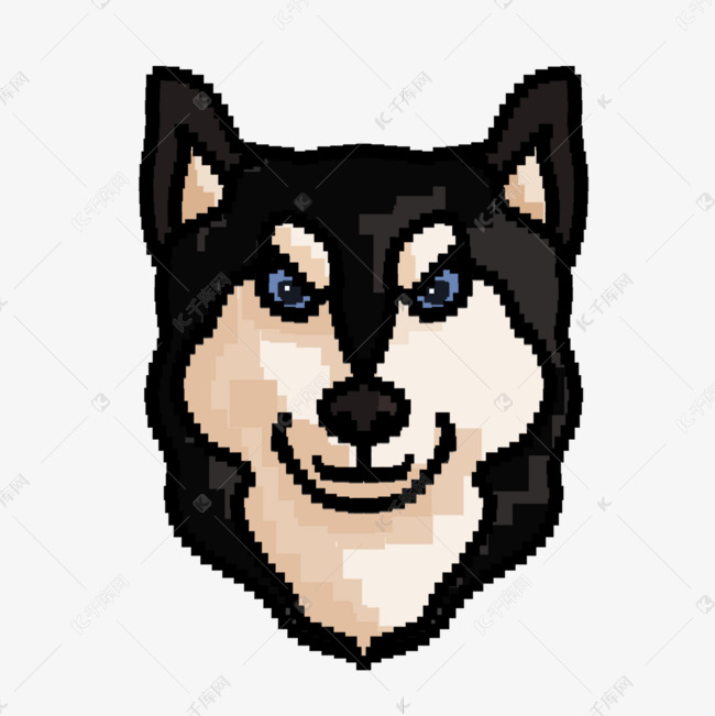 像素艺术 士奇狗头犬