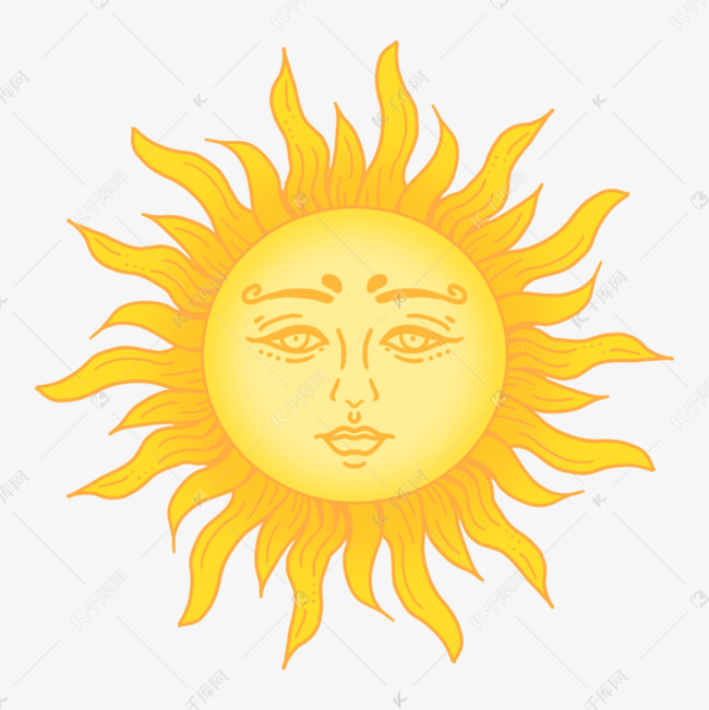 金色太阳人脸