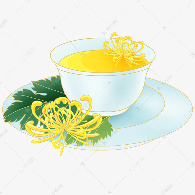 中国风古风菊花茶