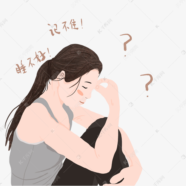 记忆力减退女孩压力大焦虑商务人