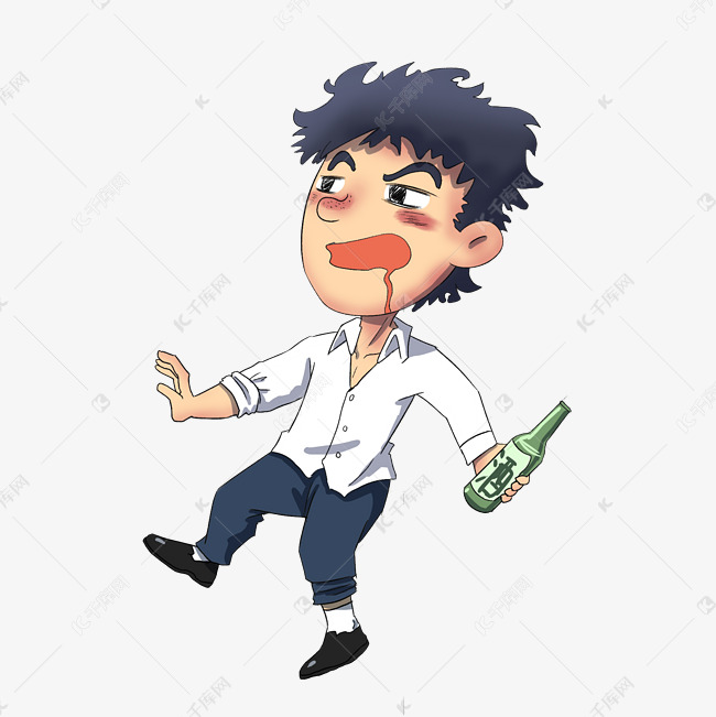 酗酒饮酒喝酒醉汉
