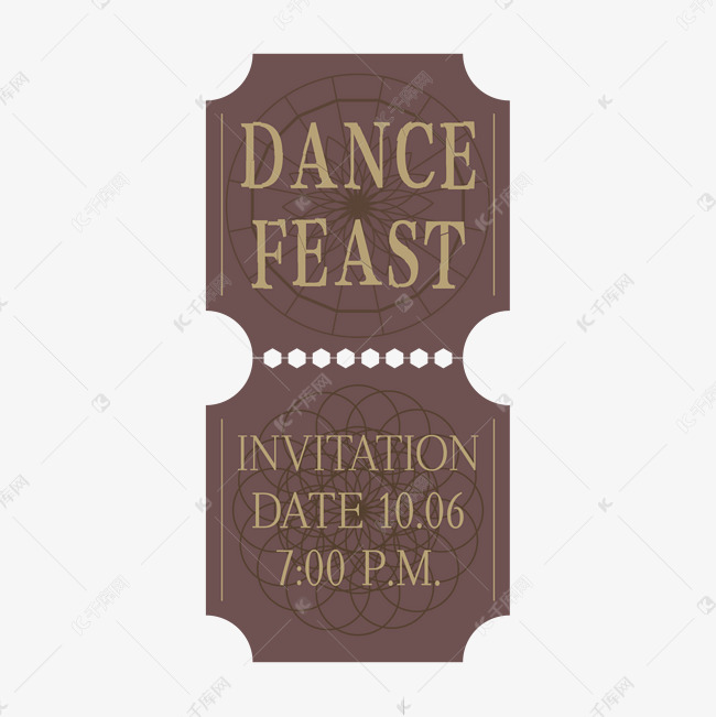 复古仿真票根舞会宴会门票入场券