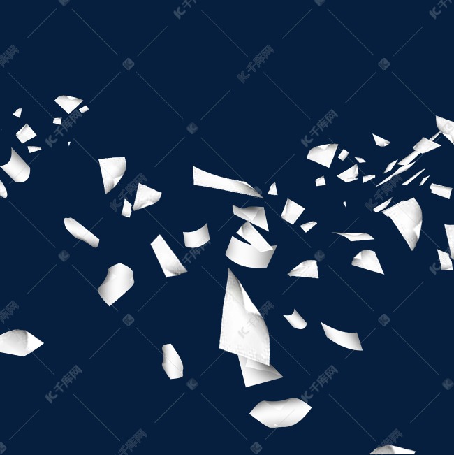 弯曲纸张飘落落下