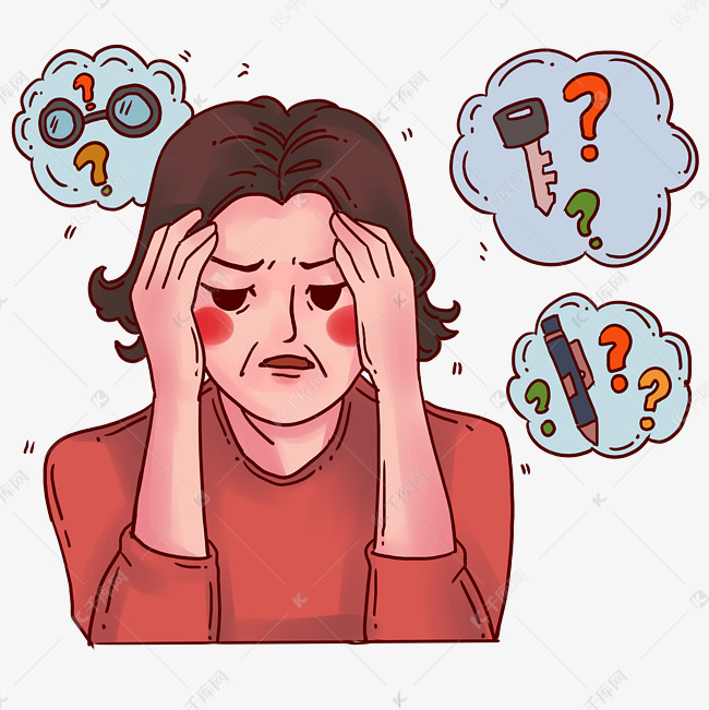 健忘记忆力减退忘记记性差女人