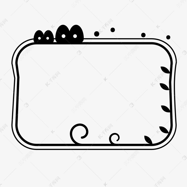 线描可爱简约手账边框