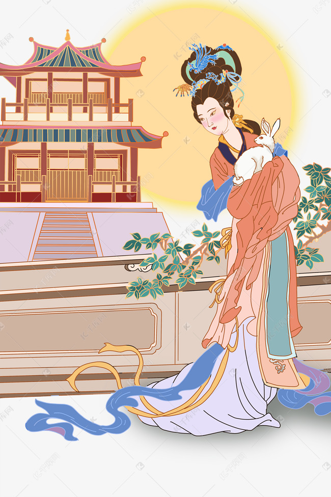 中秋节中秋嫦娥广寒宫月亮