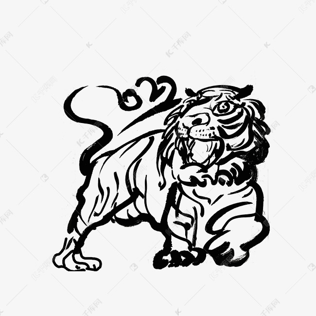 张嘴的虎