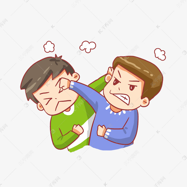 打架斗殴校园霸凌打人男孩表情包