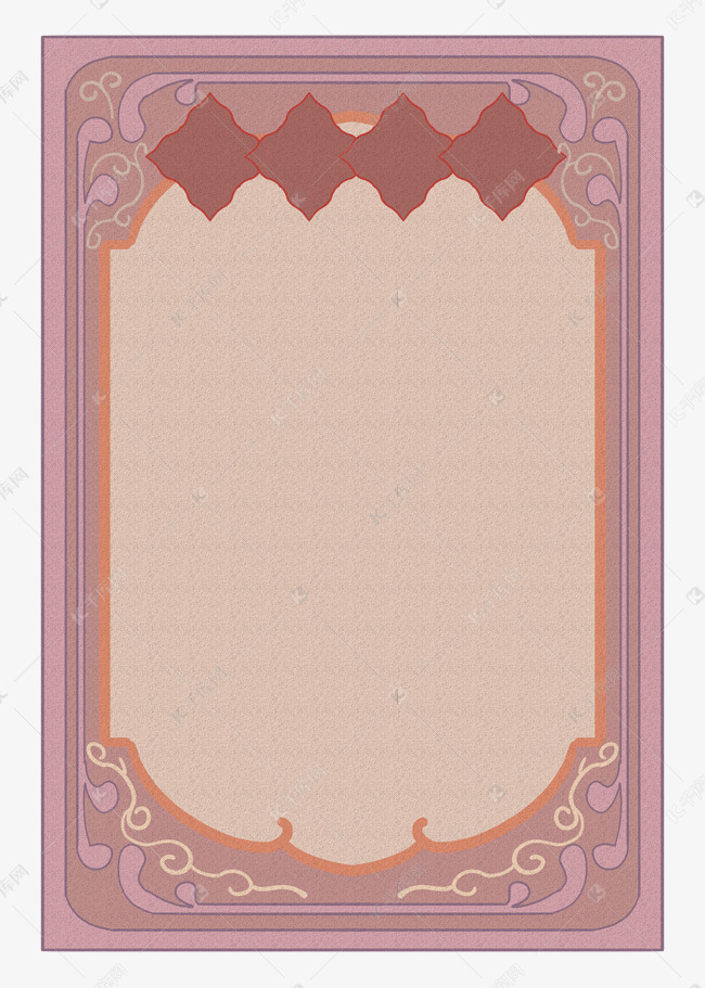 复古港式花纹主题边框素材图片免费下载-千库网