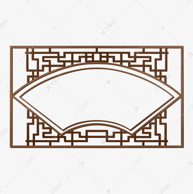 新年古风雕花镂空窗户框