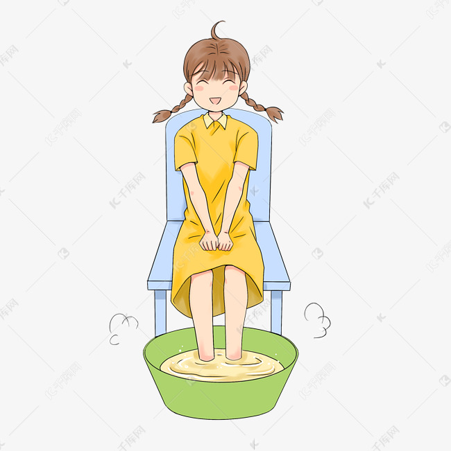 秋冬降温养生泡脚女孩秋天冬天足