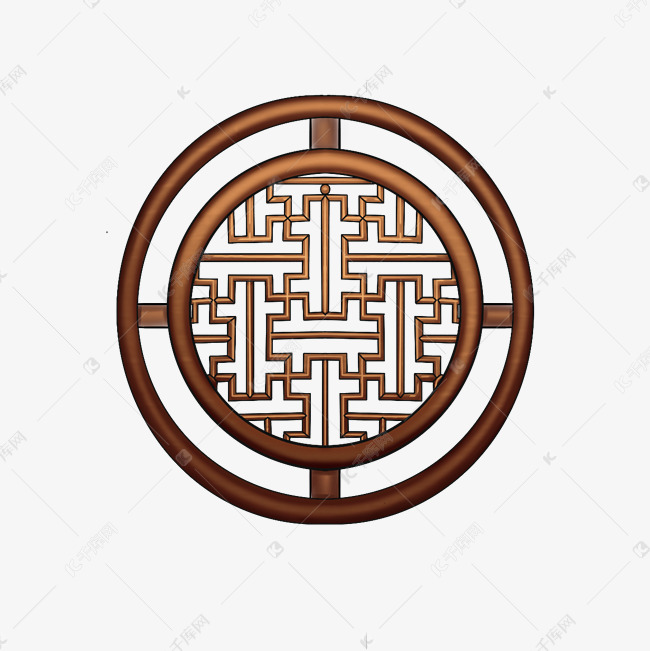 新年春节雕花镂空边框窗户中式家