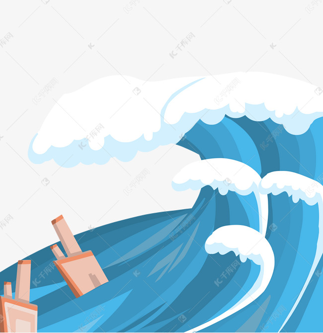 自然灾害海啸大海