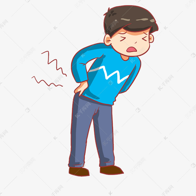 腰疼健康问题生病男孩