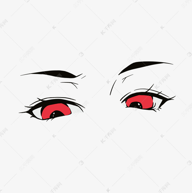 万圣万圣节红眼睛异瞳漫画二次元