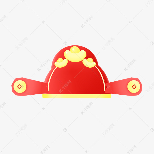 金元宝财神帽中国风新郎国潮状元